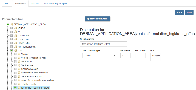 The four tabs of the accompanying R Shiny app graphical user interface to the OSP Global Sensitivity package.